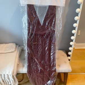 Lulus Heavenly Hues Burgundy Maxi Dresss